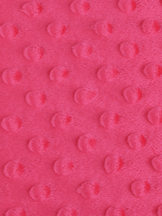 Minky s 3D puntíky - pink