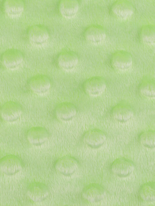 Minky s 3D puntíky - zelená pastelová světlá