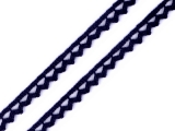 Bavlněná krajka paličkovaná 9 mm - tmavě modrá