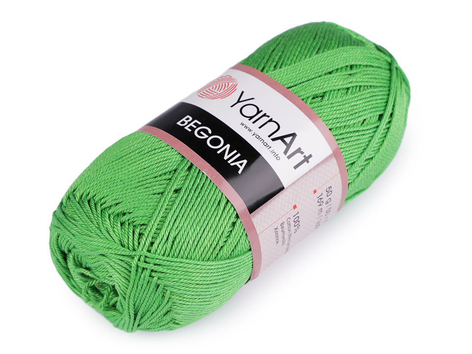 Bavlněná příze Begonia YarnArt 50g zelená lipová