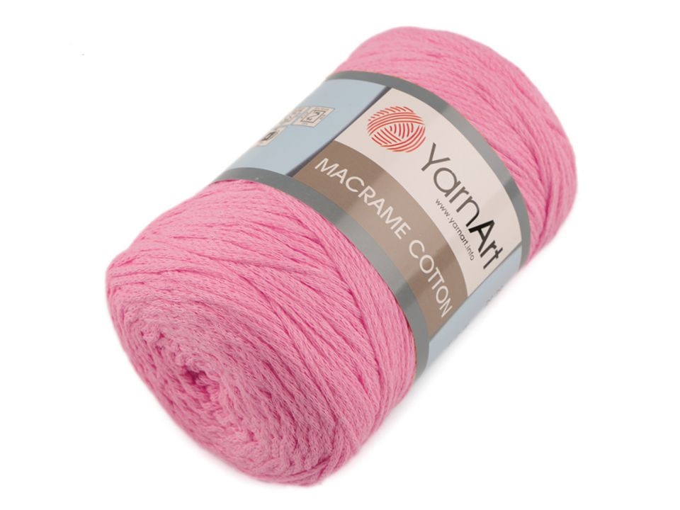 Macrame Cotton YarnArt 250 g růžová střední