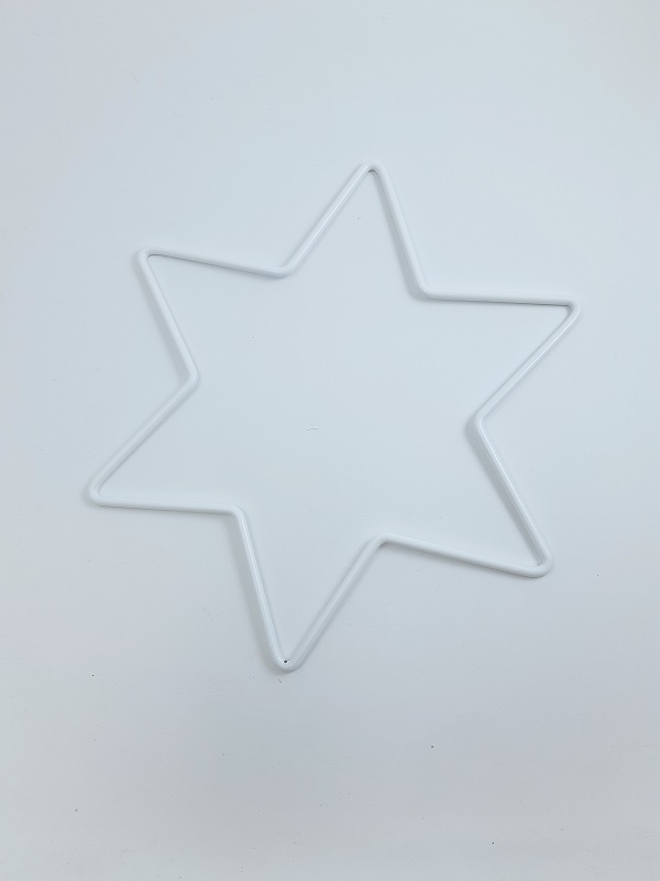 Kovová hvězda k výrobě lapače snů, na dekoraci - šesticípá malá