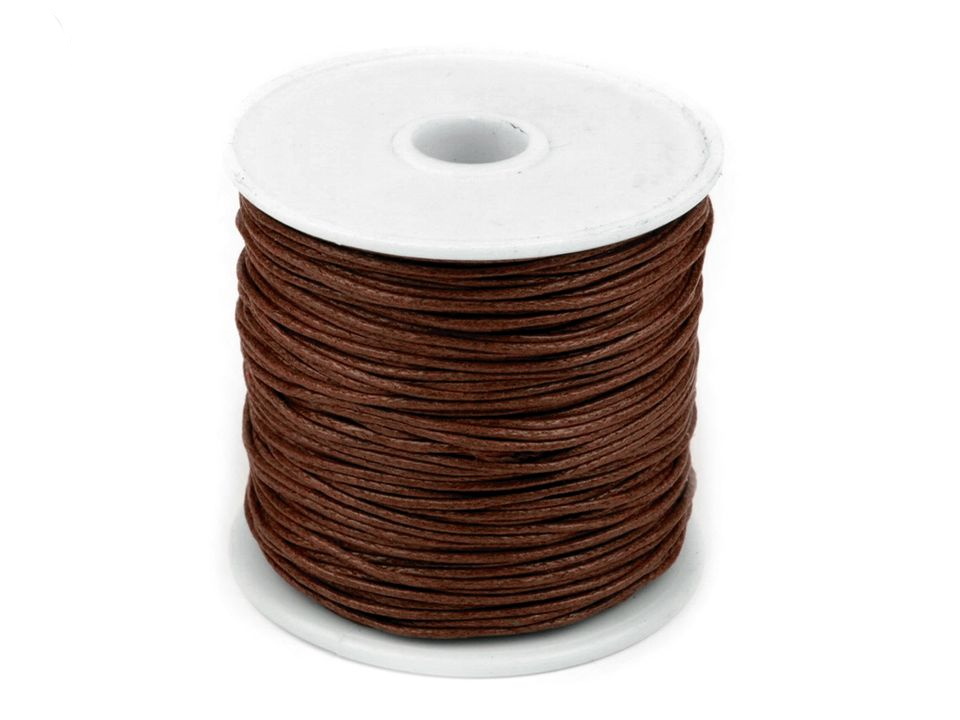 Voskovaná šňůra hnědá 0,8mm