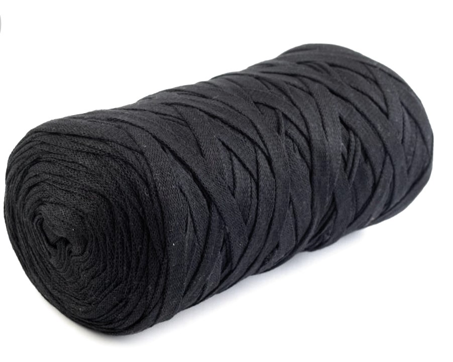 Špagety ploché Ribbon 250 g YarnArt černá