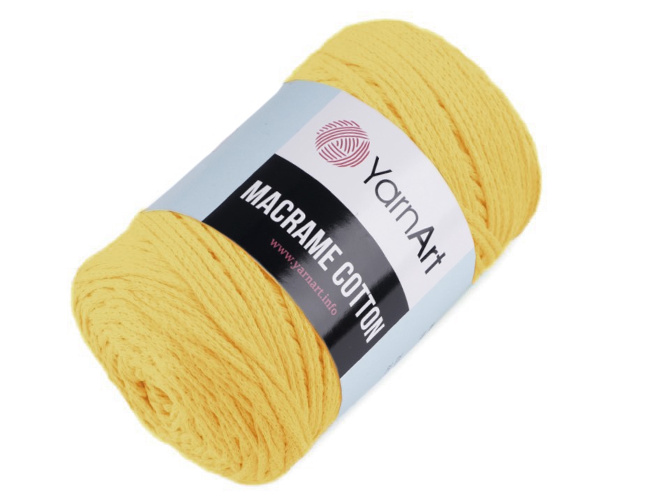 Macrame Cotton YarnArt 250 g  žlutá světlá