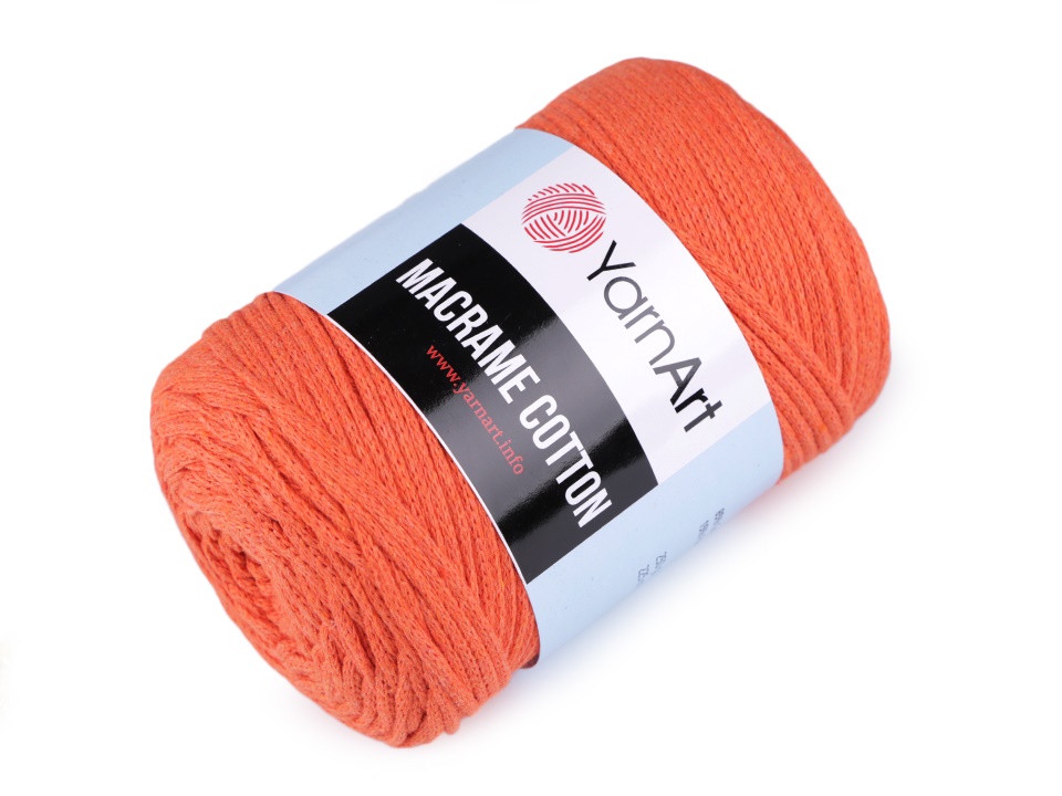 Macrame Cotton YarnArt 250 g  lososová tmavá