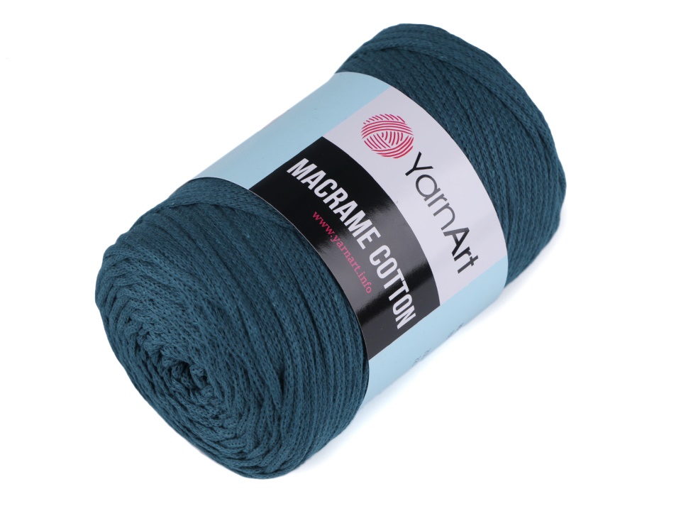 Macrame Cotton YarnArt 250 g petrolejová