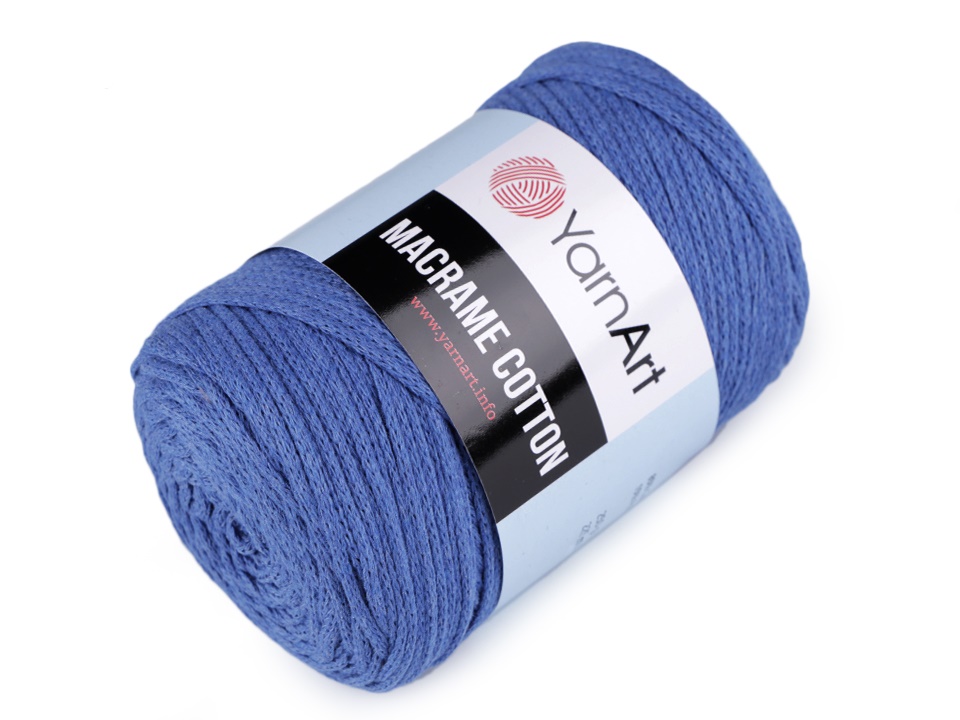 Macrame Cotton YarnArt 250 g modrá 