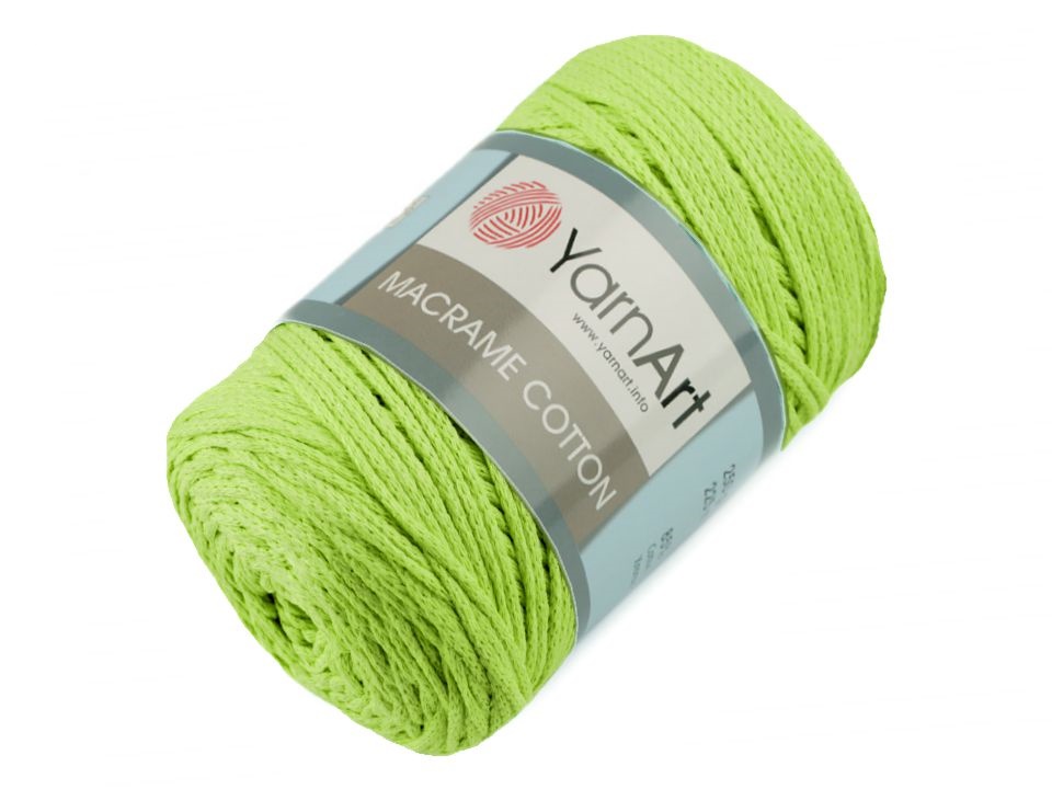 Macrame Cotton YarnArt 250 g zelená světlá