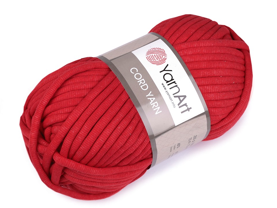 Pletací příze Cord yarn - červená