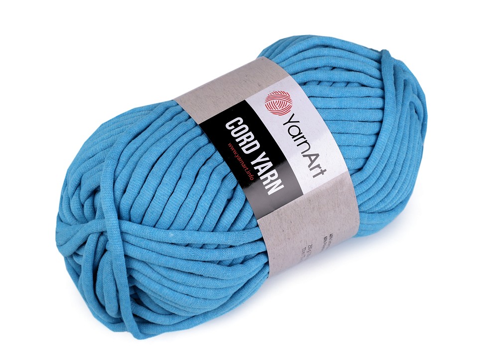 Pletací příze Cord yarn - modrá azuro