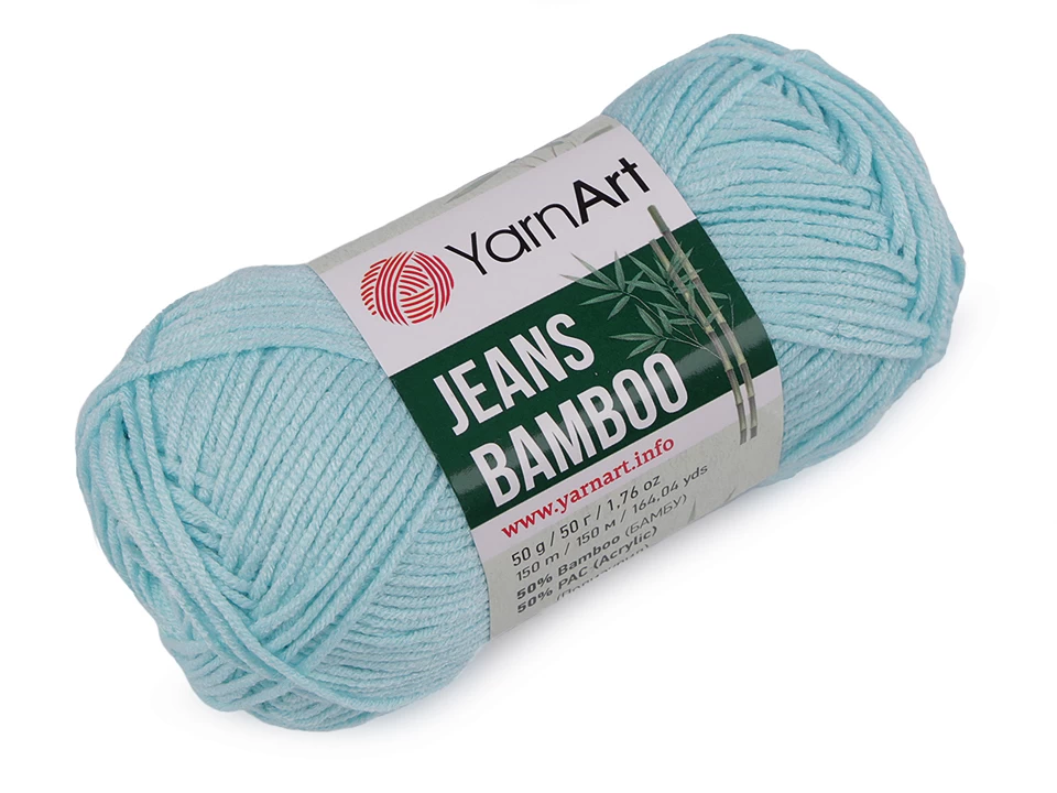 Pletací příze Jeans Bamboo pomněnková 50 g