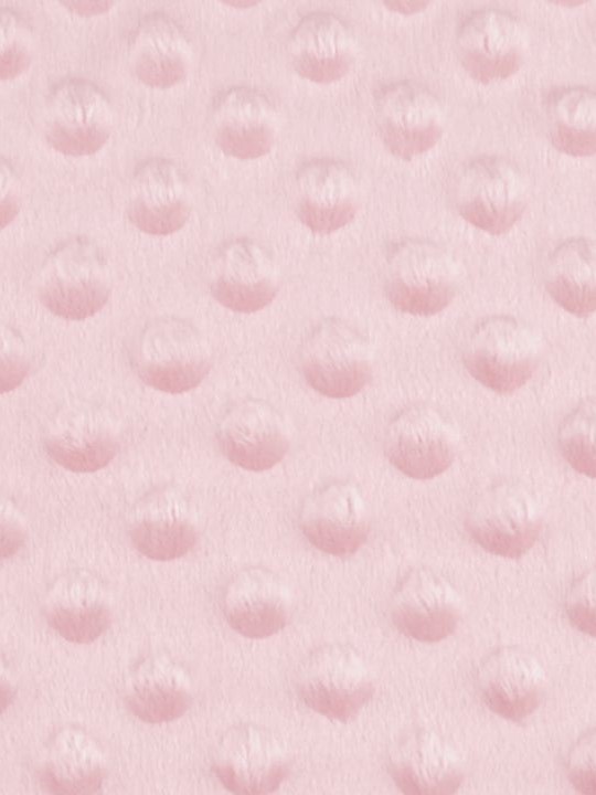 Minky s 3D puntíky - růžová světlá