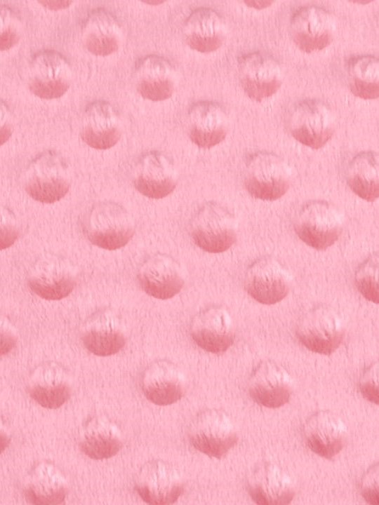 Minky s 3D puntíky - růžová střední
