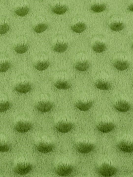Minky s 3D puntíky - zelená trávová