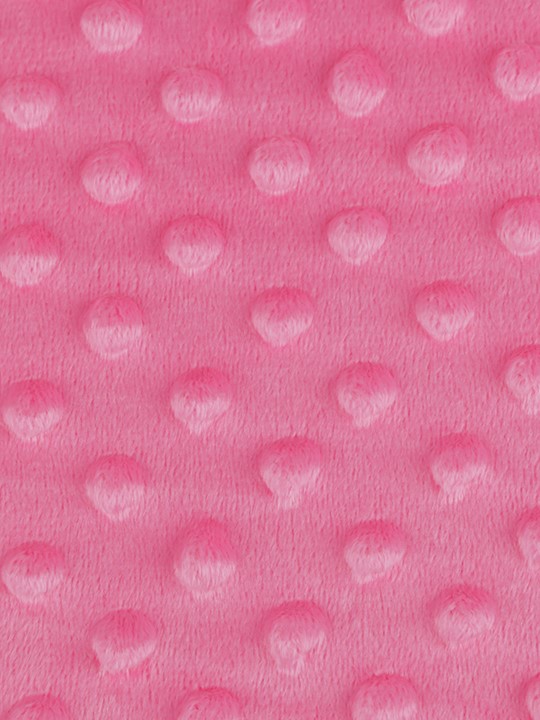Minky s 3D puntíky - růžová