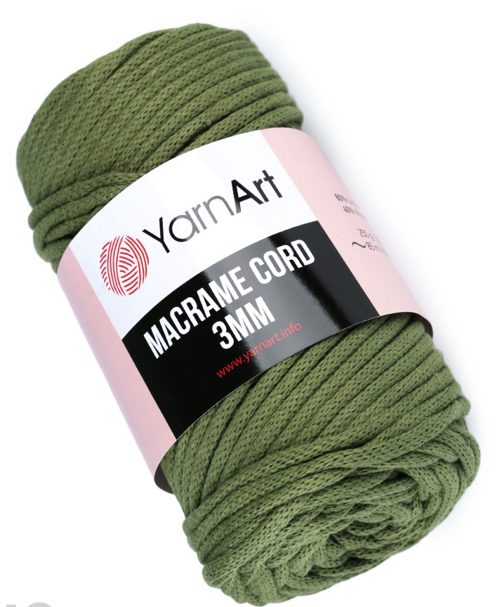 Příze Macrame Cord 3mm zelená 250 g YarnArt