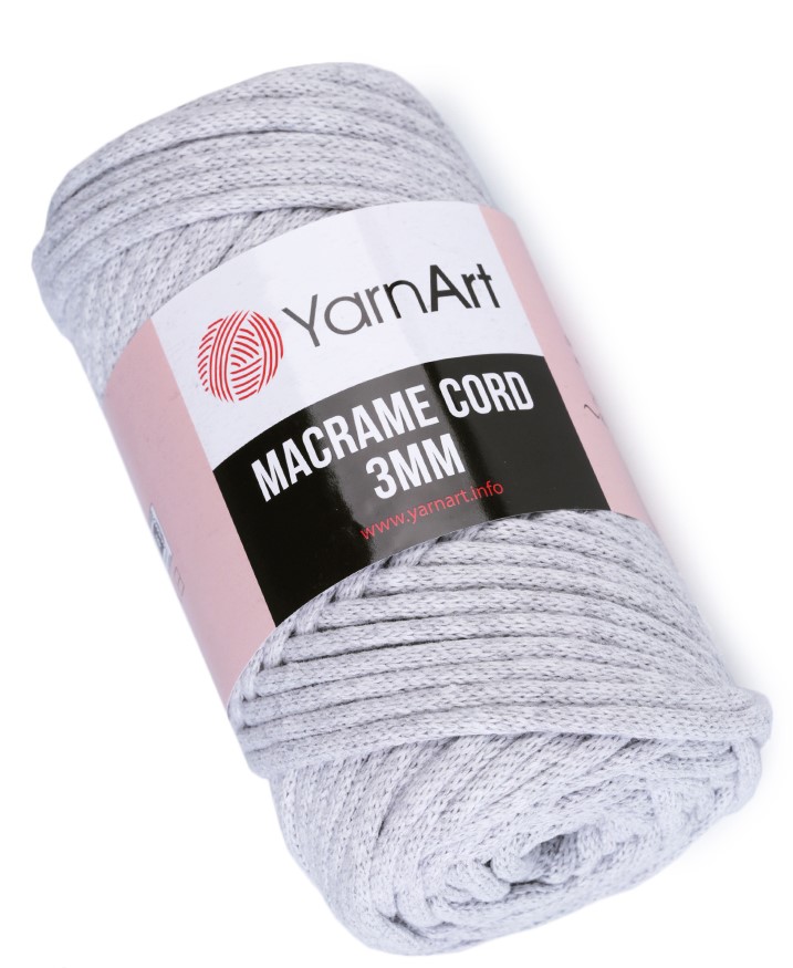 Příze Macrame Cord 3mm šedá nejsvětlejší 250 g YarnArt