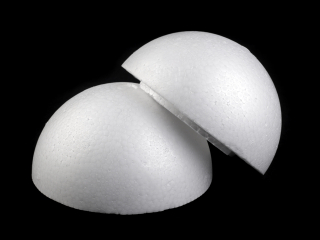 Polystyrenová koule dvoudílná dutá Ø  16 cm