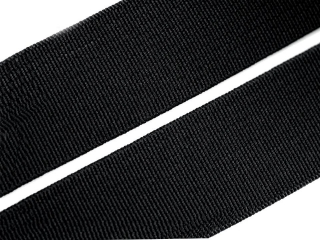 Pruženka hladká tkaná 30 mm - černá