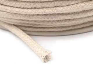 Oděvní šnůra bavlněná splétaná/bavlněná příze/knot 3 mm