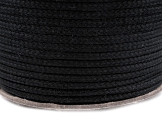 Oděvní šňůra PES černá 2 mm