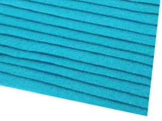 Látková dekorativní plsť 20x30 cm - modrá tyrkysová
