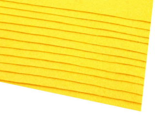 Látková dekorativní plsť 20x30 cm - žlutá