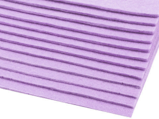 Látková dekorativní plsť / filc silná - fialová lila