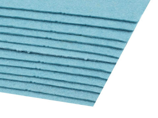 Látková dekorativní plsť / filc silná - modrá pomněnková