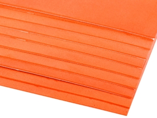 Samolepicí pěnová guma Moosgummi 20x30 cm - oranžová pomerančová