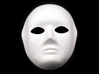 Maska na obličej k domalování - dámská