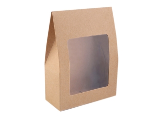 Papírová krabice s průhledem 9,5x13x4 cm