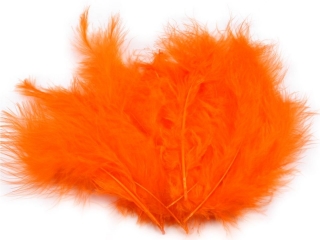 Pštrosí peří délka 9-16 cm - oranžové