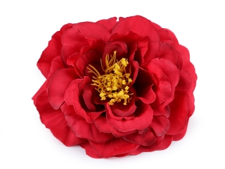 Květ čajová růže červená 10 cm