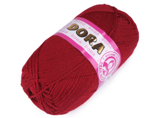 Pletací příze Dora 100 g - červená (034)