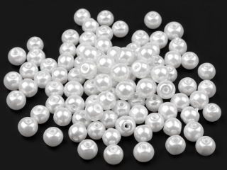 Voskové perly bílé 6mm
