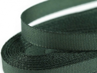 Stuha taftová šíře 6 mm - zelená khaki