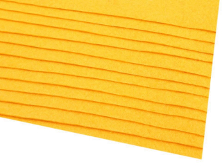 Látková dekorativní plsť 20x30 cm - žloutkově žlutá - hořčicová