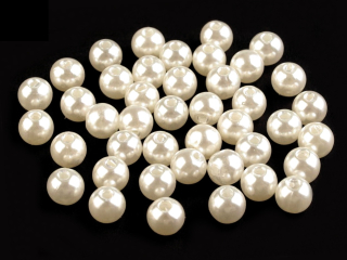 Plastové voskové korálky Ø8 mm - perlové