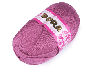 Pletací příze Dora 100 g - fialovorůžová (050)